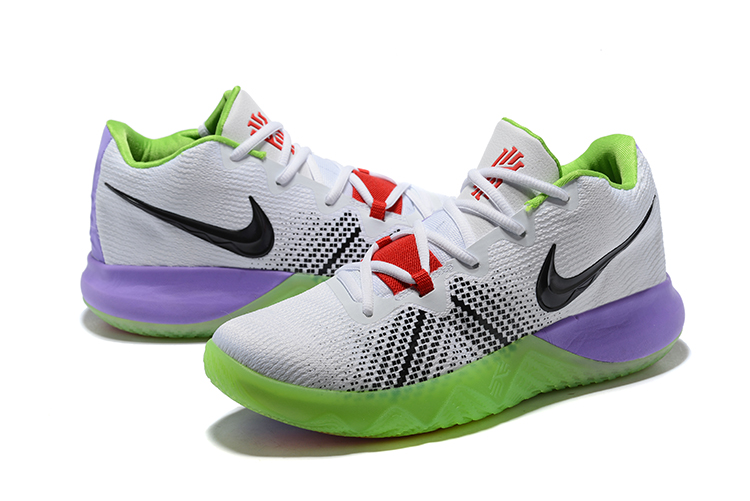 Men Nike Kyrie Flytrap White Green Purple Basketball Shoes